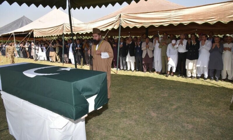 <p>Former army chief and military ruler retired General Pervez Musharraf’s funeral prayers were offered in Polo Ground in Karachi’s Malir Cantt on Tuesday afternoon. — Photo courtesy: ISPR</p>