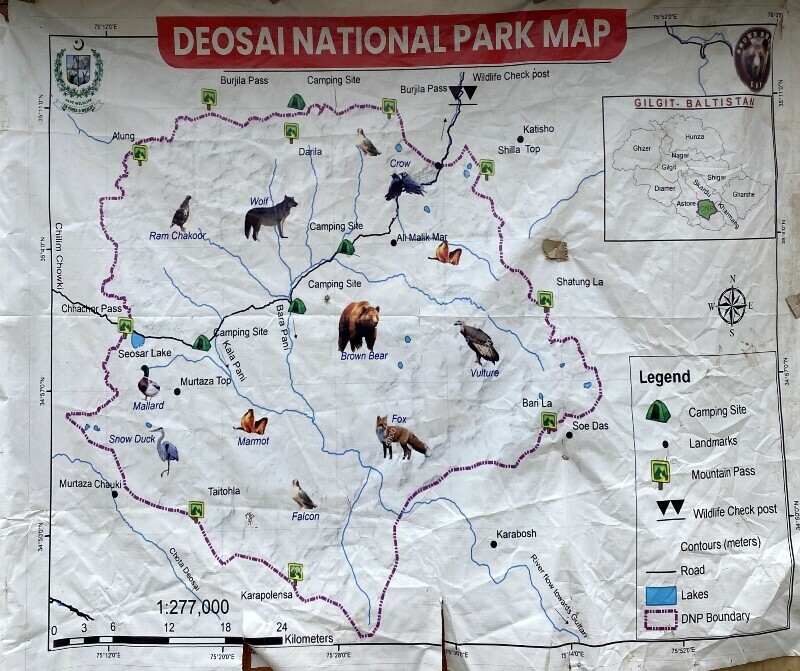 A map of the Deosai National Park prepared by locals. 