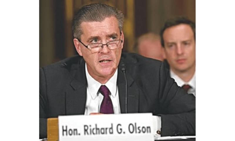 Former US ambassador to Pakistan Richard Olson. — File photo