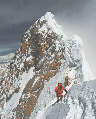  Gaining height during his Everest climb 