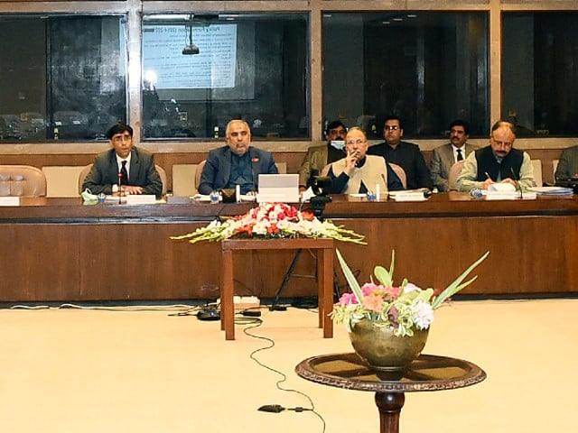 speaker national assembly asad qaiser presiding over the meeting of parliamentary committee on national security at parliament house in islamabad photo pid