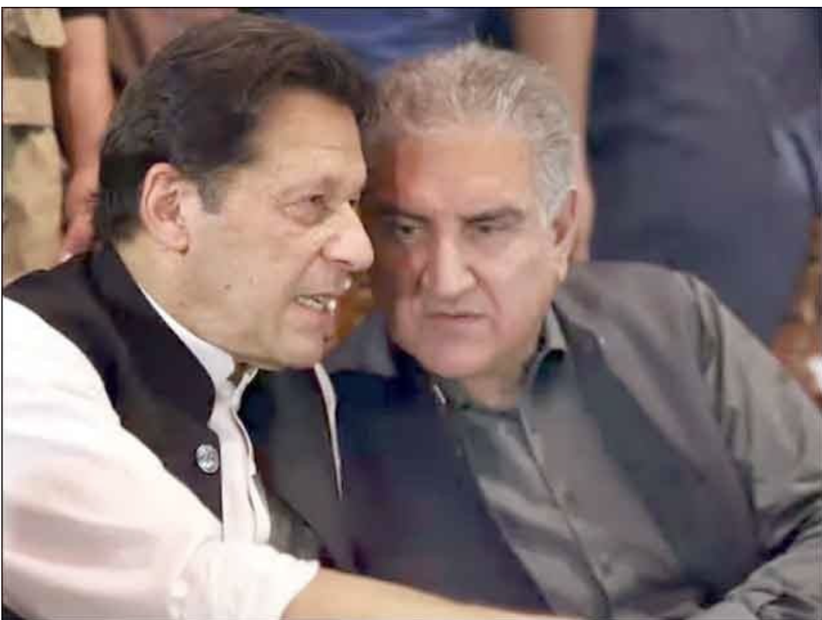 a file photo of ousted premier imran khan and former interior foreign shah mahmood qureshi photo express file