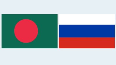 Flags of Bangladesh and Russia