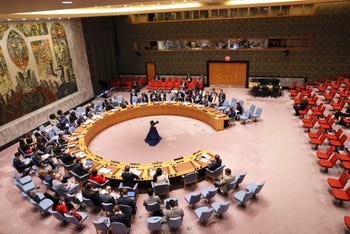 The UN Security Council holds a meeting at the United Nations Headquarters in New York City this October.