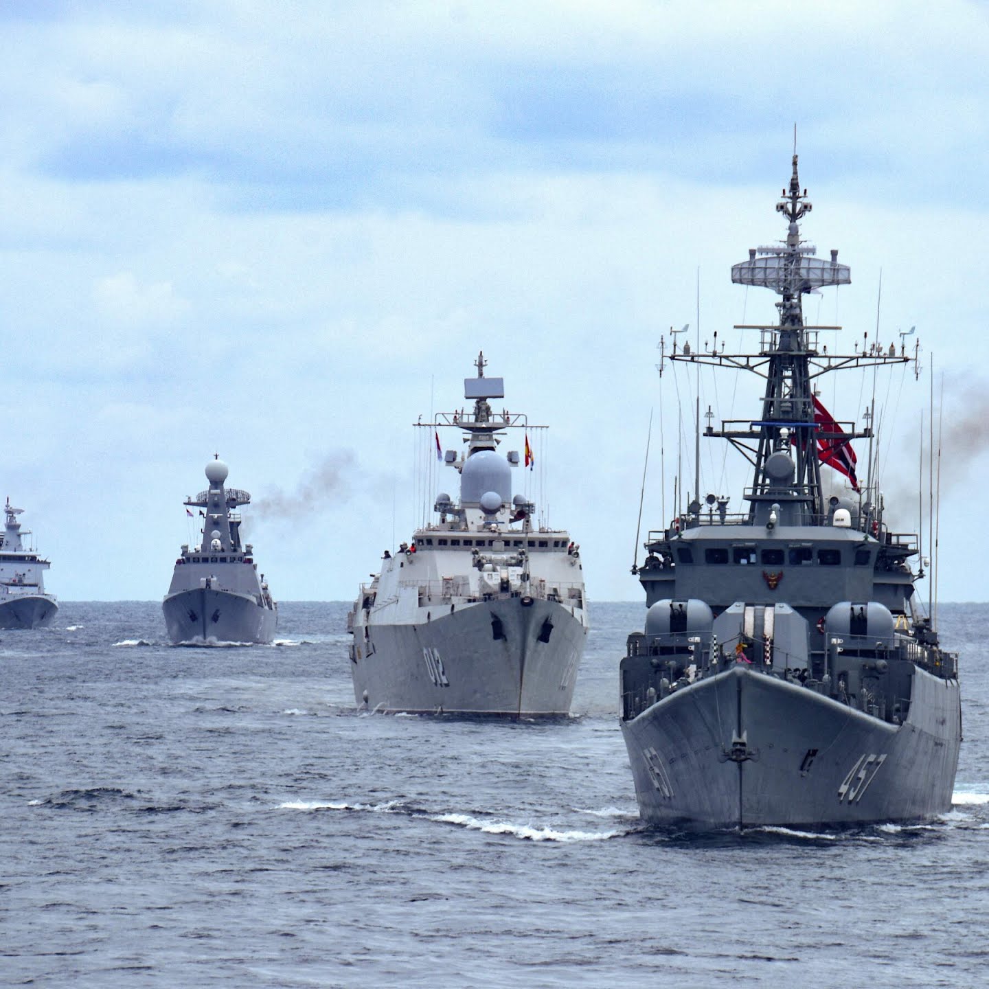 Ships in December 2021 off Jakarta taking part in a joint naval exercise with Indonesia, other ASEAN members and Russia.