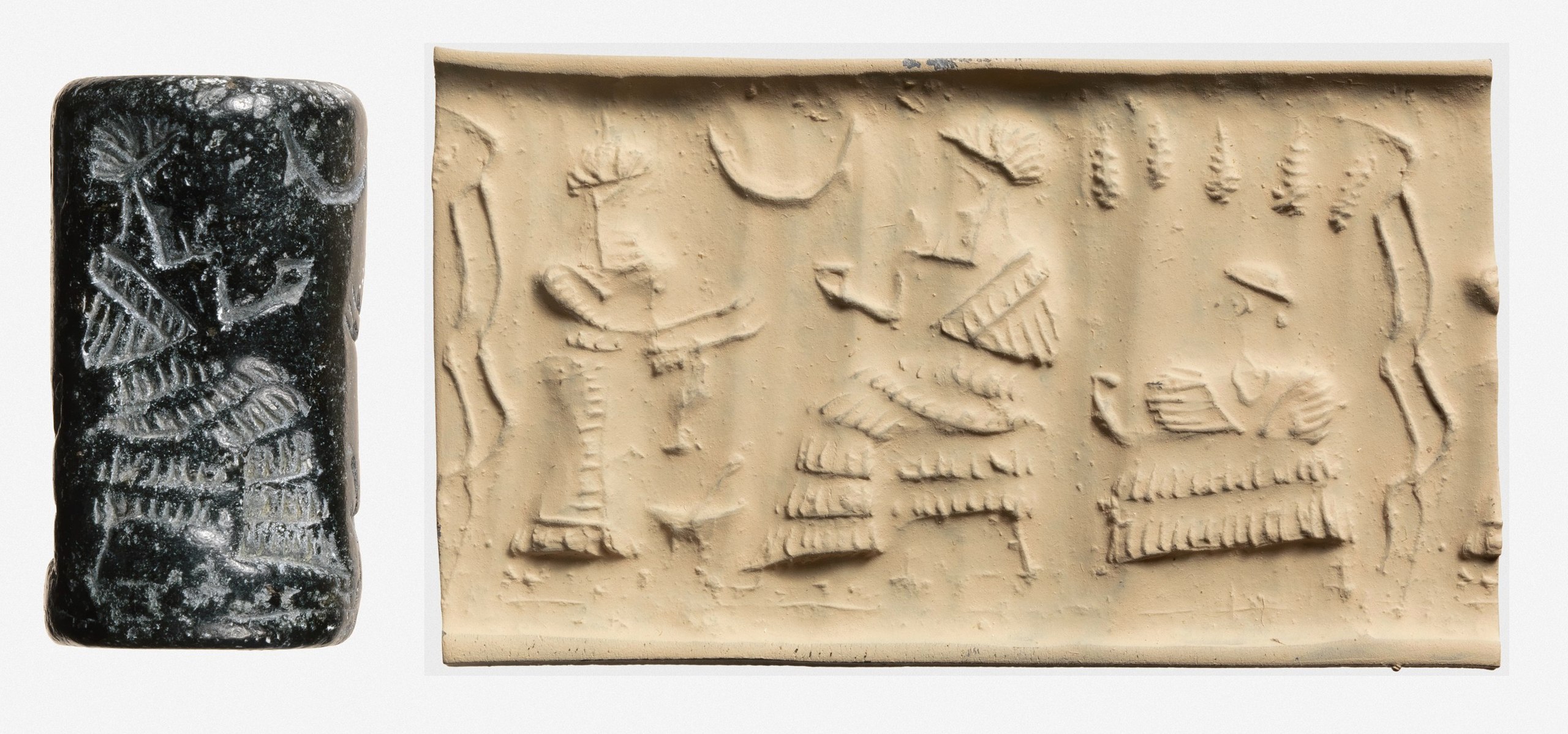 2560px-Cylinder_seal_and_modern_impression-_worshiper_before_a_seated_ruler_or_deity%3B_seated_female_under_a_grape_arbor_MET_DP370181.jpg